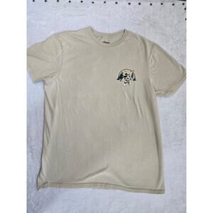 Disney Mickey Mouse Outdoors Tee Womens Small Beige Graphic Short Sleeve